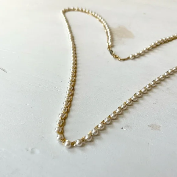 Napier | Jewelry | Napier Gold Tone Braided Faux Pearl Fancy Delicate Chain  Signed | Poshmark